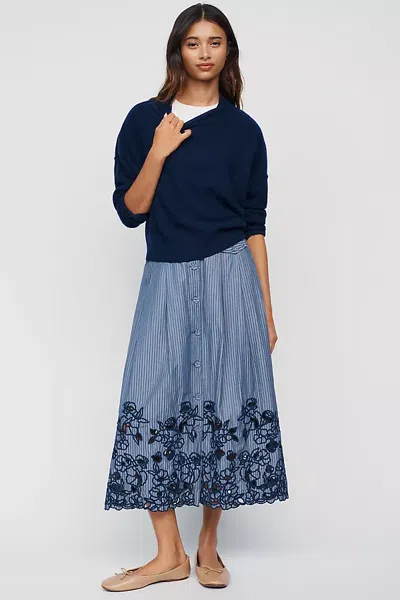 En Saison Joanne Midi Skirt In Blue