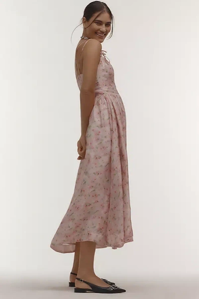 En Saison Josette Sleeveless Midi Dress In Pink