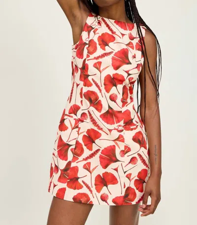 En Saison Josie Sheath Dress In Natural Red In Multi