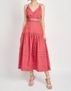 En Saison Julianna Maxi Dress In Luscious Red In Multi