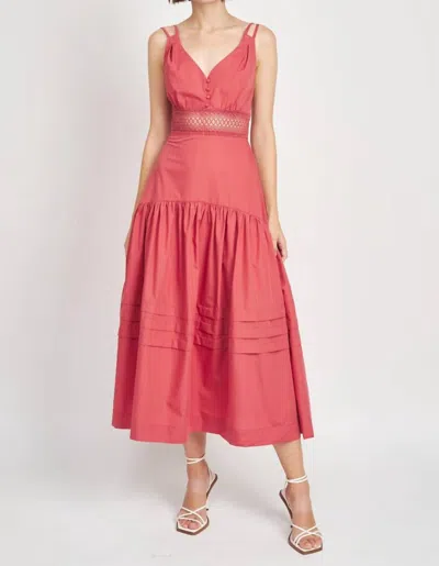 En Saison Julianna Maxi Dress In Luscious Red In Multi