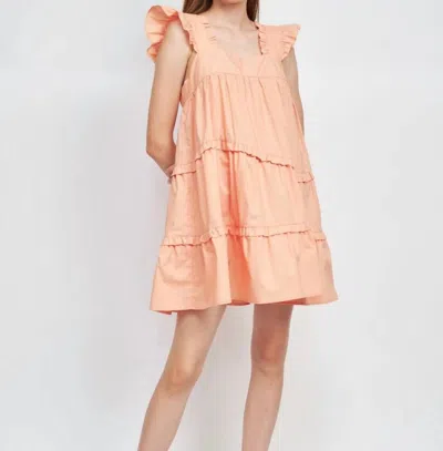 En Saison Kami Mini Dress In Tangerine In Orange