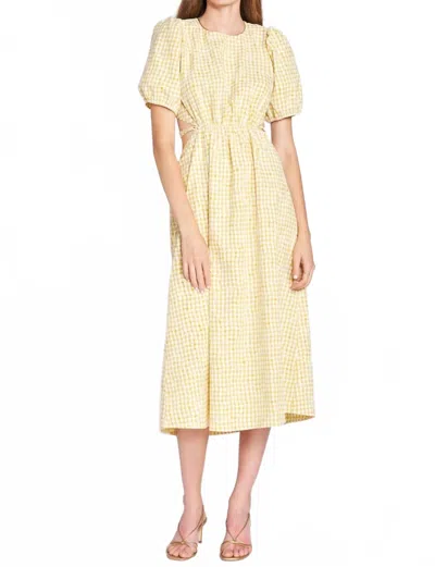 En Saison Kanika Midi Dress In Yellow In Neutral