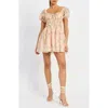En Saison Kimberly Mini Dress In Cantaloupe Multi In Cantaloupe Multi