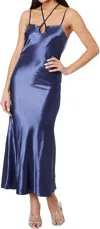 En Saison Kulture Midi Dress In Liquid Navy