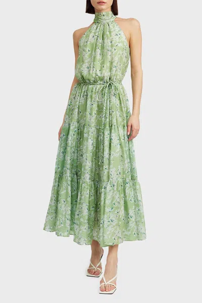 En Saison Laguna Maxi Halter Dress In Light Green Teal