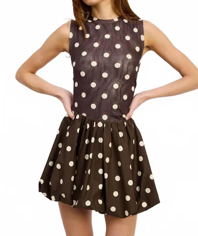 En Saison Lainey Bubble Romper In Brown