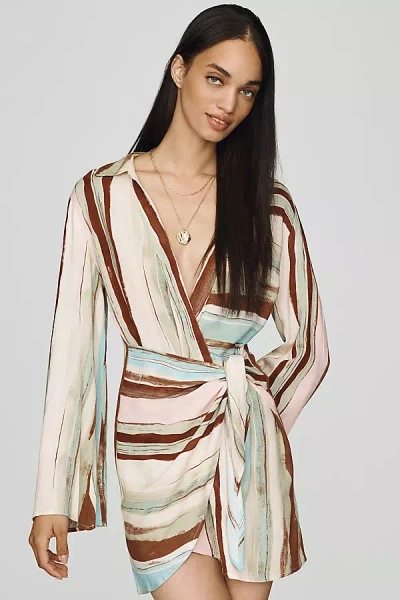 En Saison Lana Wrap Mini Dress In Multi