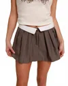 En Saison Lawrence Tailored Skort In Brown In Brown