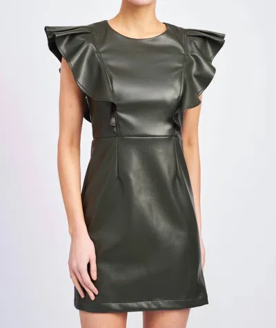 En Saison Women's Layne Faux Leather Minidress In Black