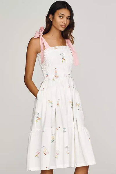 En Saison Leanne Petite Cotton Midi Dress In White