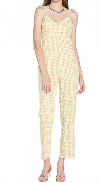 En Saison Linen Blend Jumpsuit In Yellow