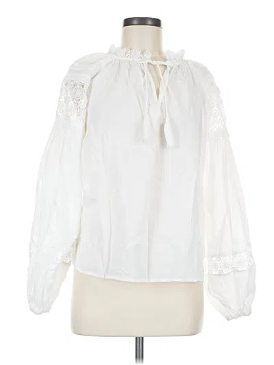 Pre-owned En Saison Long Sleeve Blouse In Ivory