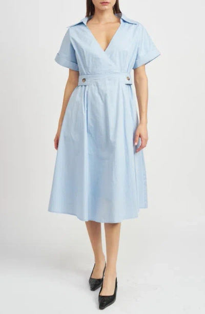 En Saison Lorena Midi Dress In Baby Blue