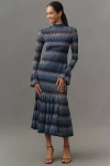En Saison Lorraine Midi Sweater Dress In Blue