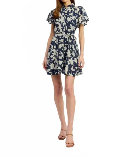 En Saison Madeline Mini Dress In Navy In Blue