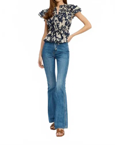 En Saison Madeline Twist Blouse In Floral In Multi