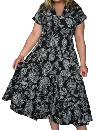 En Saison Magdalen Embroidered Maxi Dress In Black