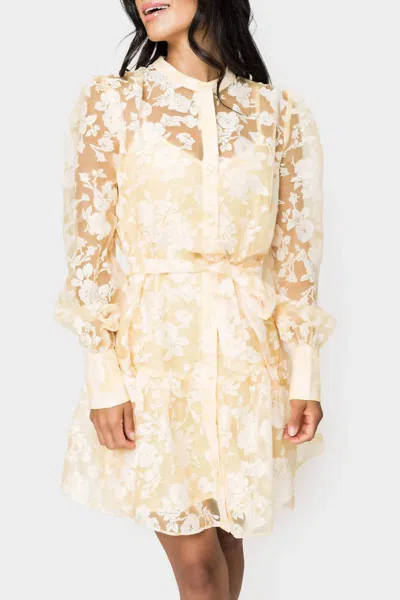 En Saison Marais Mini Dress In Yellow In Neutral