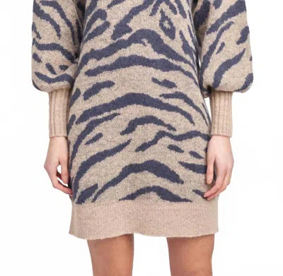 En Saison Mares Knit Mini Dress In Pink Navy In Multi