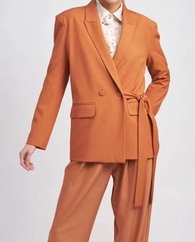 En Saison Margaux Blazer In Rust In Multi