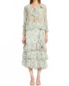 En Saison Marlene Button Front Blouse In Ivory In Multi