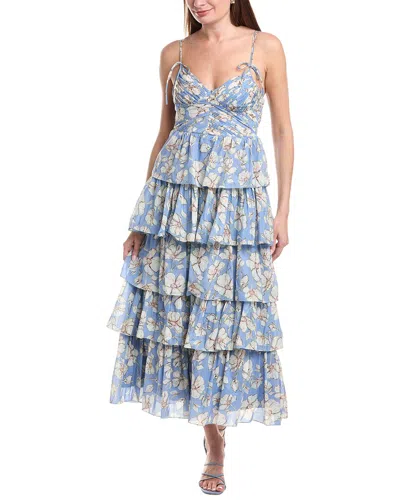 En Saison Maryam Pleated Maxi Dress In Multi