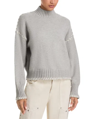 En Saison Merrill Whip Stitch Sweater In White