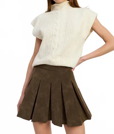 En Saison Miller Mini Skirt In Brown