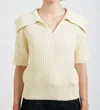 En Saison Mirabel Knit Top In Cream In Neutral