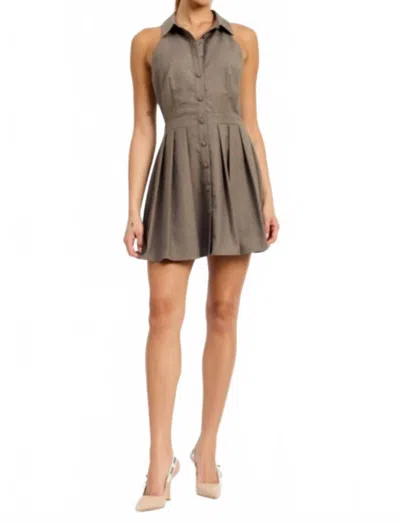 En Saison Mirabella Mini Dress In Toast In Green