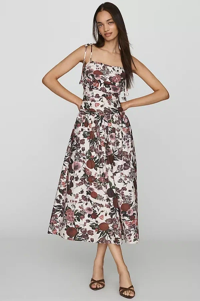En Saison Miranda 100% Cotton Midi Dress In Multi