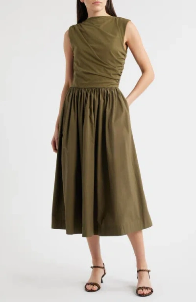 En Saison Mixed Media Midi Dress