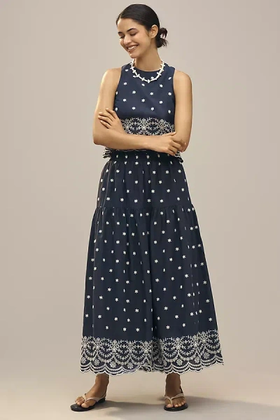 En Saison Nara Maxi Skirt In Blue