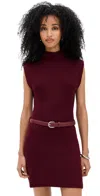 En Saison Nathalia Mini Sweater Dress Burgundy In Burgundy
