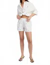 En Saison Nellie Button Down In White Multi In White