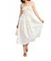 En Saison Nellie Embroidered Tiered Cotton Poplin Sundress In White