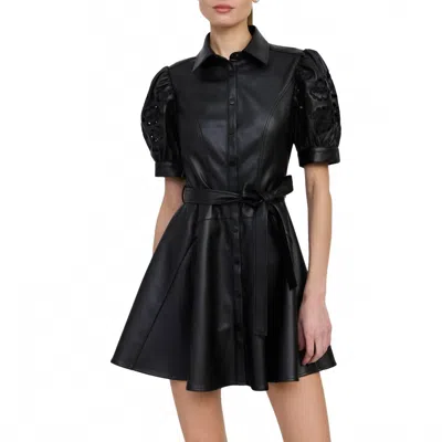 EN SAISON NELLY MINI SHIRT DRESS IN BLACK