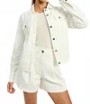 En Saison Oaklynn Denim Jacket In White In White