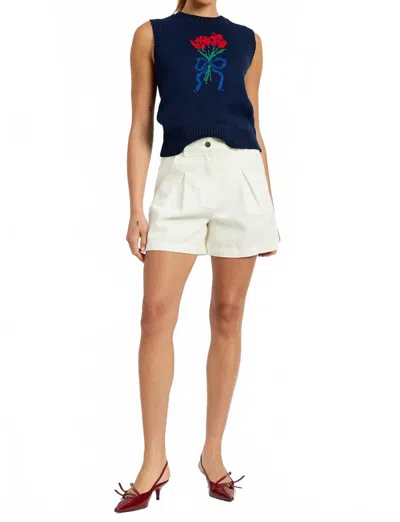 En Saison Oaklynn Shorts In White In Blue