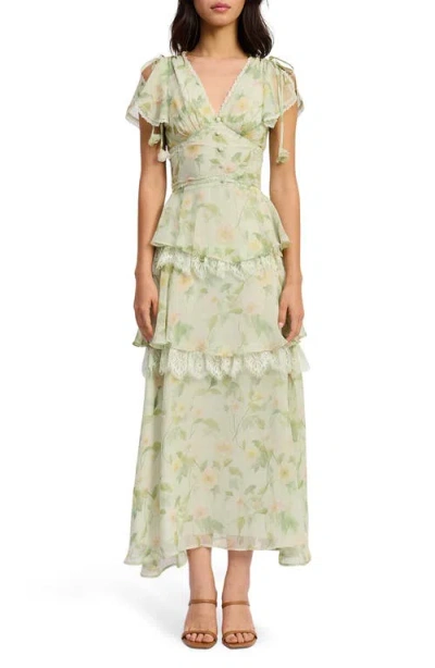 En Saison Paloma Floral Maxi Dress In Green