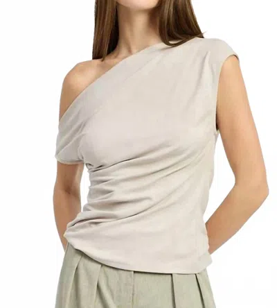 En Saison Paris Knit Top In Taupe In Neutral