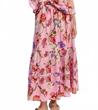En Saison Park City Maxi Skirt In Pink In Multi
