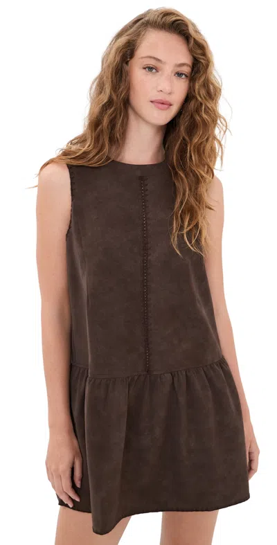 En Saison Pauline Mini Dress Dark Brown