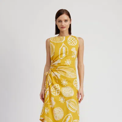 En Saison Paz Midi Dress In Yellow