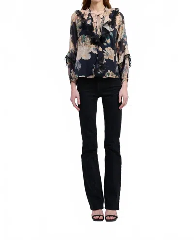 En Saison Peregrine Floral Blouse In Black In Multi
