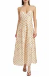 EN SAISON PRINTED MIDI DRESS IN YELLOW MULTI