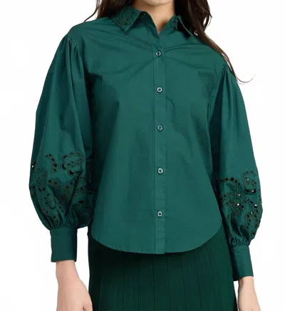 En Saison Quinton Shirt In Forest Green
