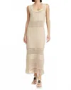 En Saison Ruby Crochet Midi Dress In Natural In White