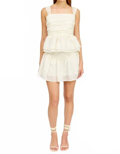 En Saison Sadie Mini Skirt In Ivory In Neutral